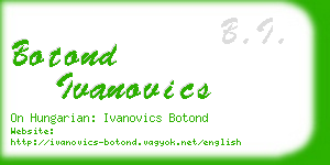 botond ivanovics business card